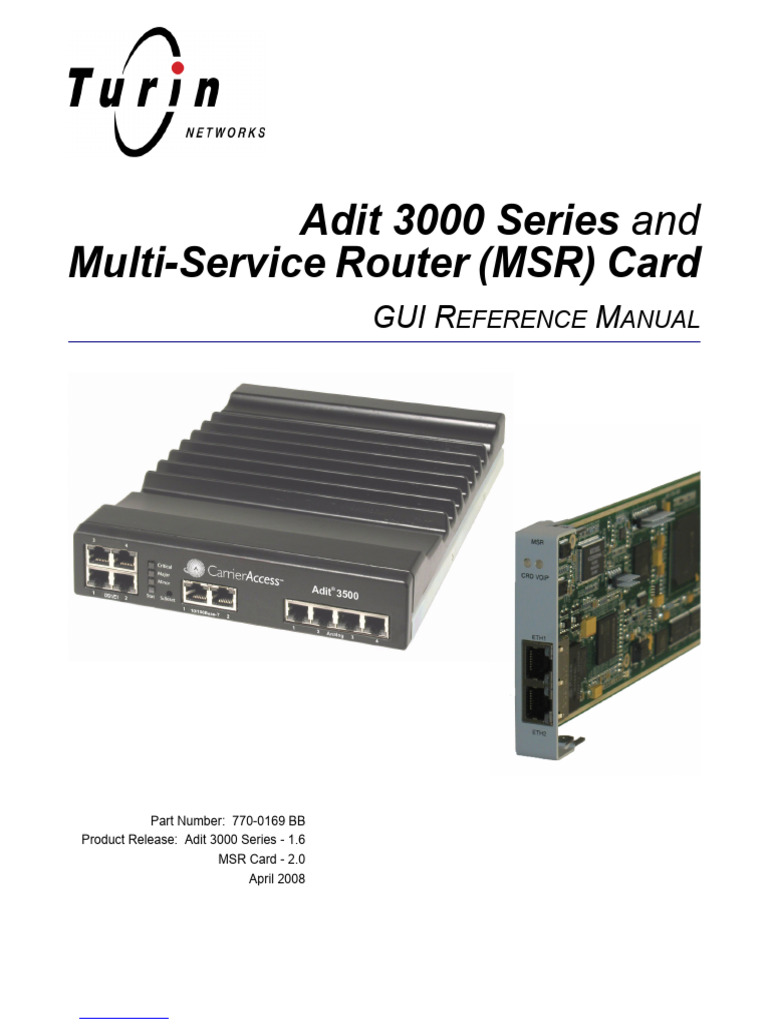 Multiservice Router MSR Card Msradit 3k Gui | PDF | Computer Network ...