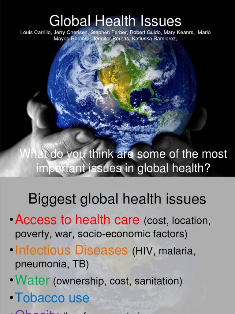 Global Health Issues What Do You Think Are Some of The Most Important