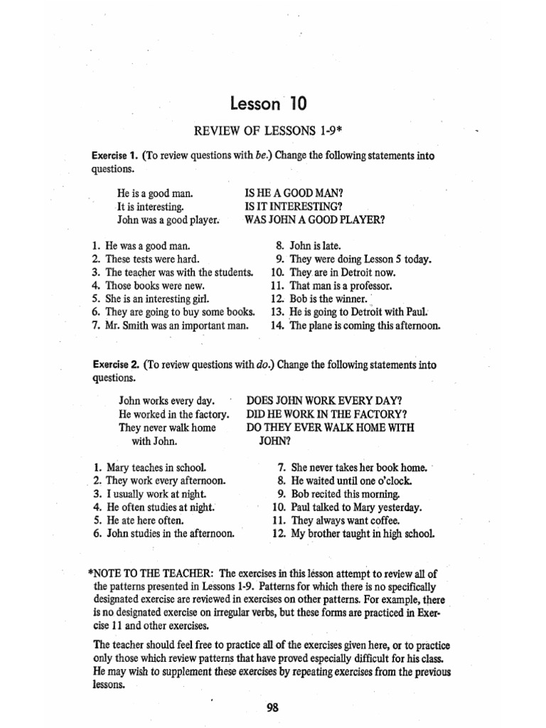 Preview Exercises | PDF