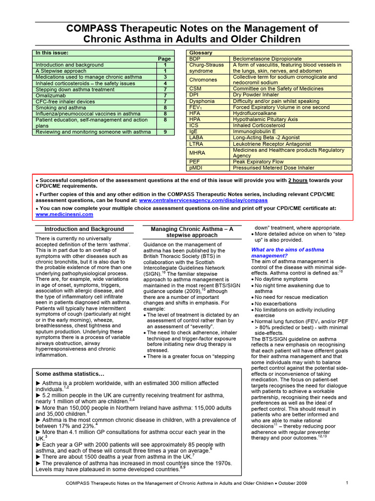 Asthma Management and Treatment Insights | PDF | Asthma | Corticosteroid