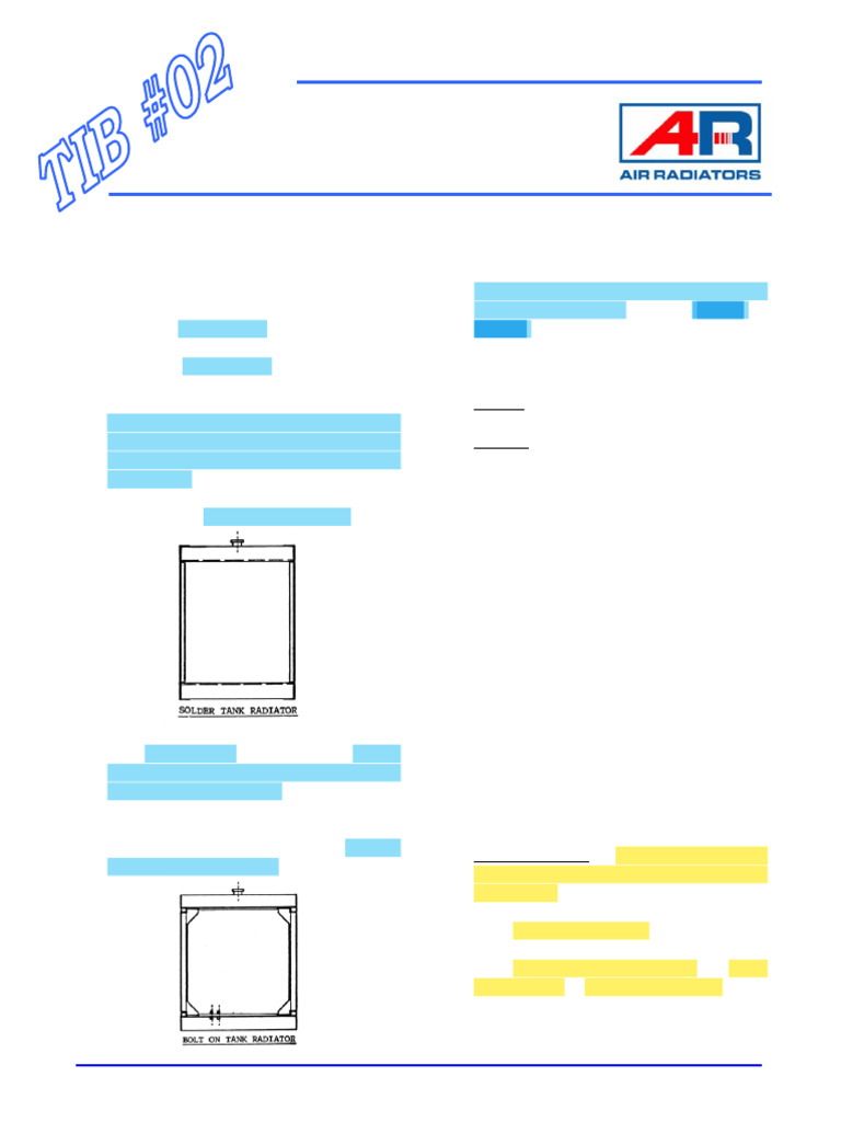 Radiator Mechanical Design Parameters | PDF | Mechanical Engineering ...