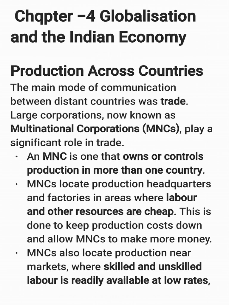 Chapter 4 Globalisation of The Indian Economy 251012 193933 | PDF