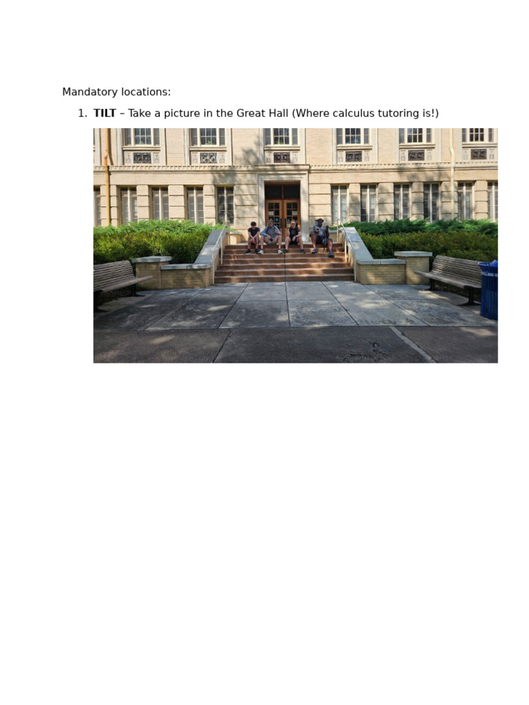 Campus Scavenger Hunt | PDF