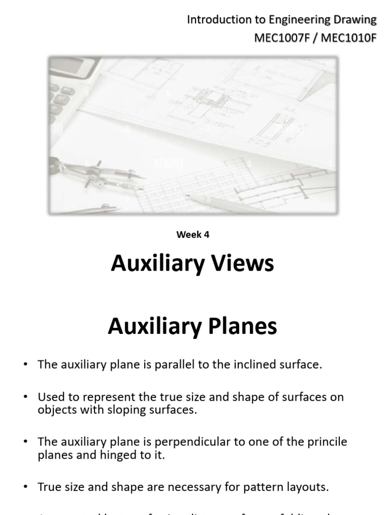 Understanding Auxiliary Views in Engineering | PDF | Line (Geometry ...
