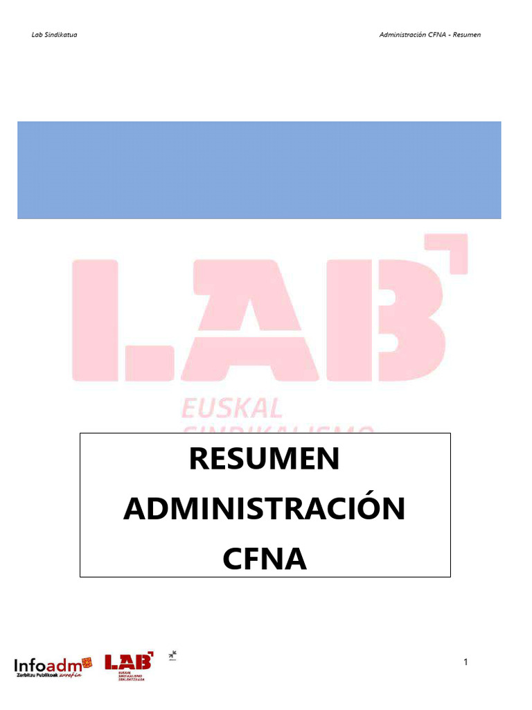 Resumen Administración CFNA Navarra | PDF | Administración Pública ...