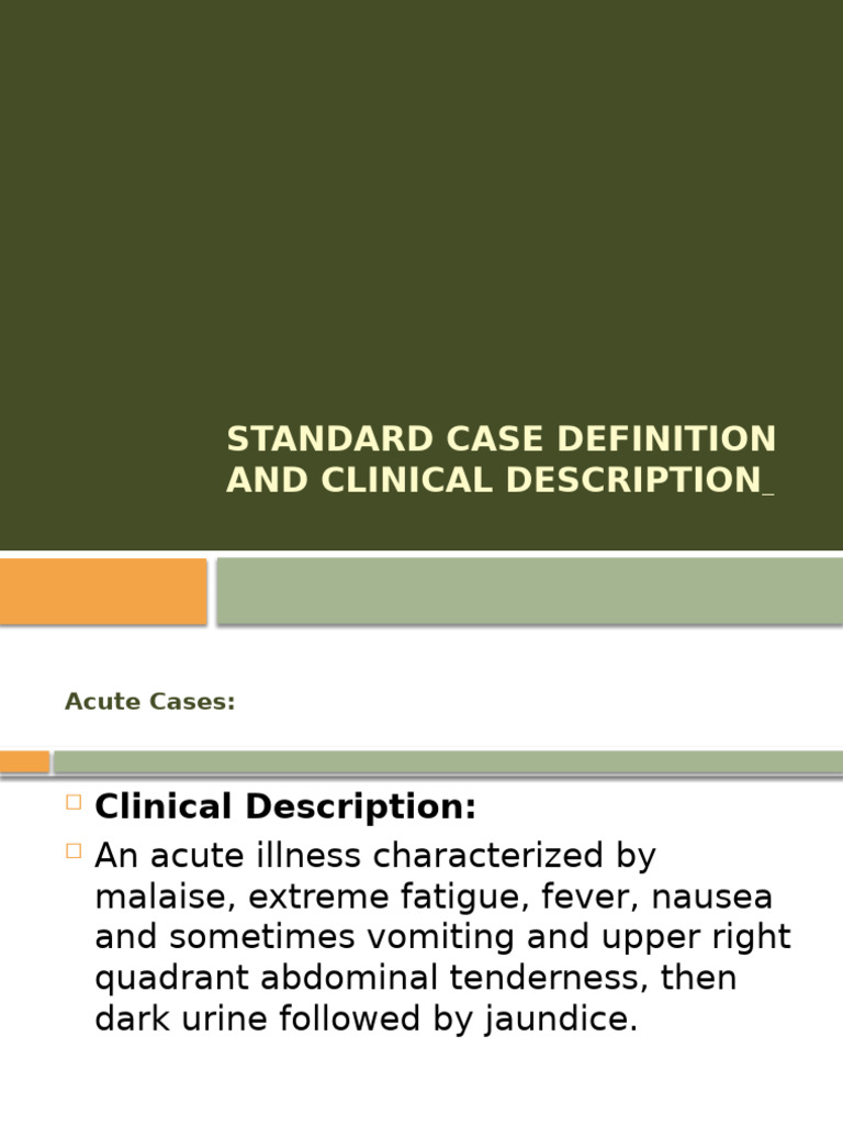 Case Definition | PDF