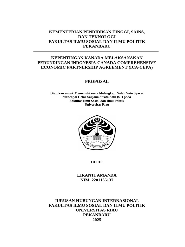 Perundingan CEPA Indonesia-Kanada 2025 | PDF