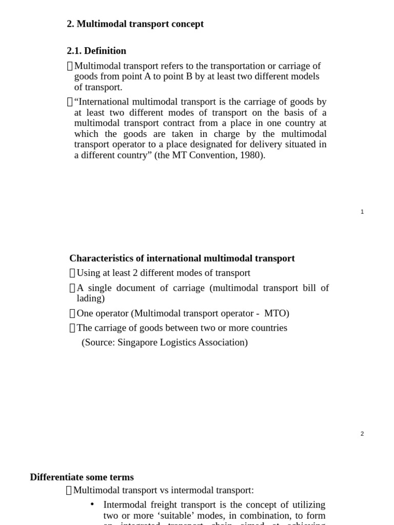 Understanding Multimodal Transport Basics | PDF | Transport | Cargo
