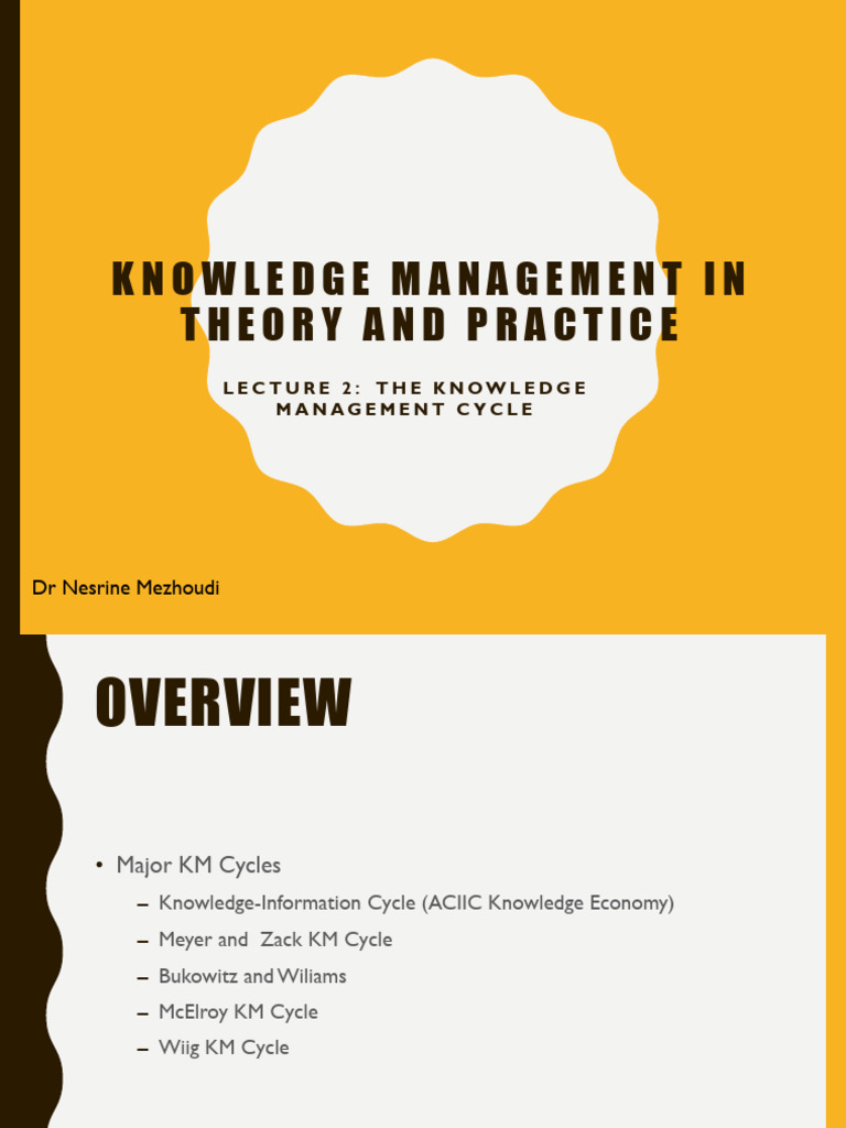Knowledge Management Cycle Overview | PDF | Knowledge | Cognition