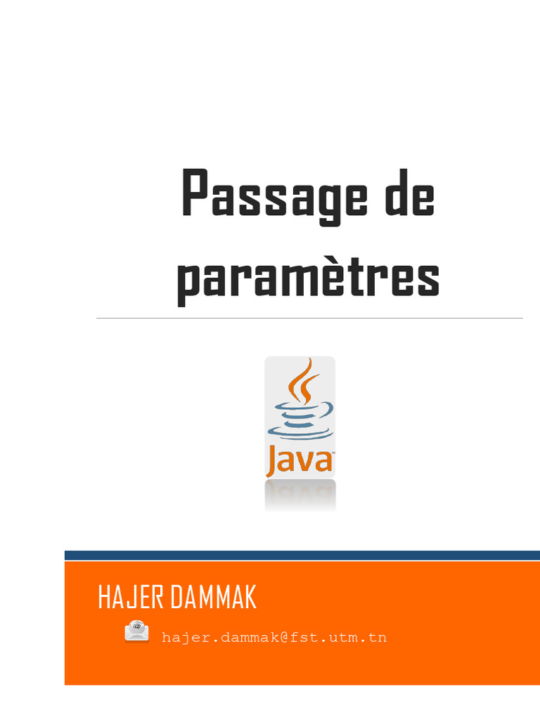 Passer des paramètres en Java : Guide pratique | PDF | Java (Langage de ...
