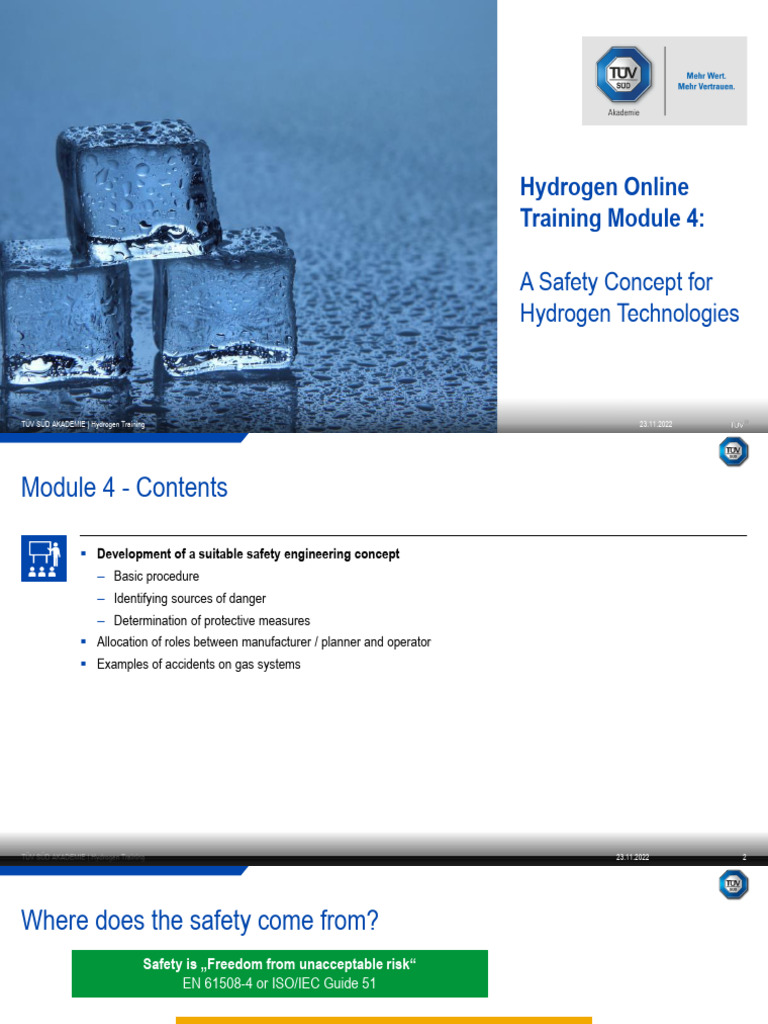 Hydrogen Safety Concepts Training Module | PDF | Safety | Hazards