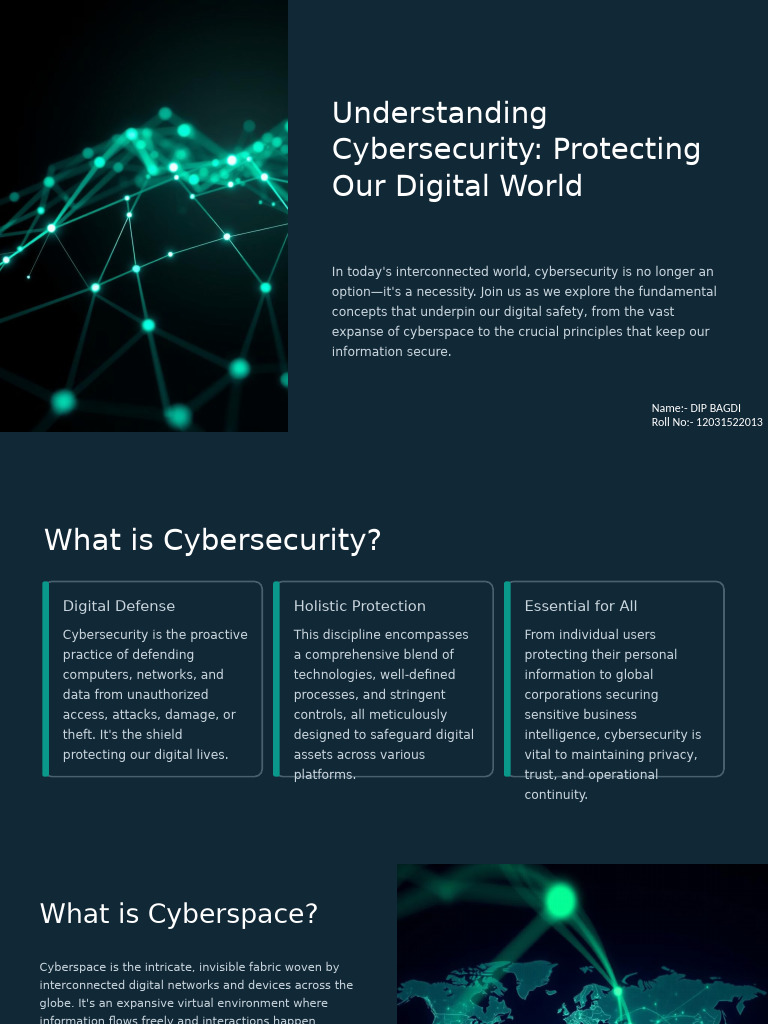 Understanding Cybersecurity Protecting Our Digital World | PDF ...