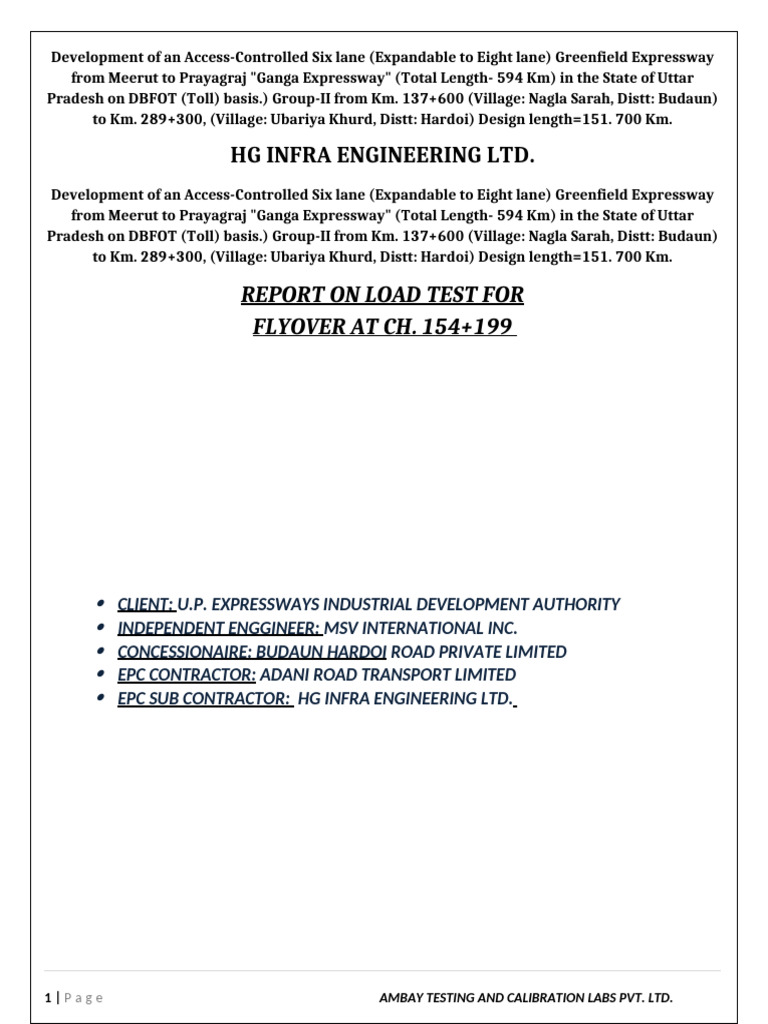 ITD 154+199 Bridge Load Test Final Report | PDF | Structural Engineering