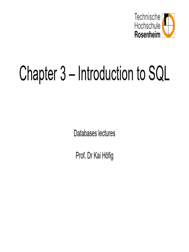 SQL Basics: DDL, DML, and Key Concepts | PDF | Sql | Databases