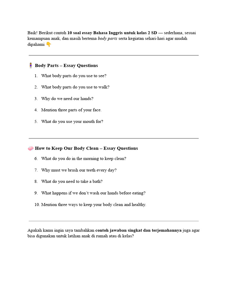 2 - Body Parts | PDF