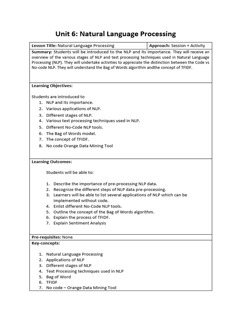 Understanding Natural Language Processing | PDF | Cognitive Science ...