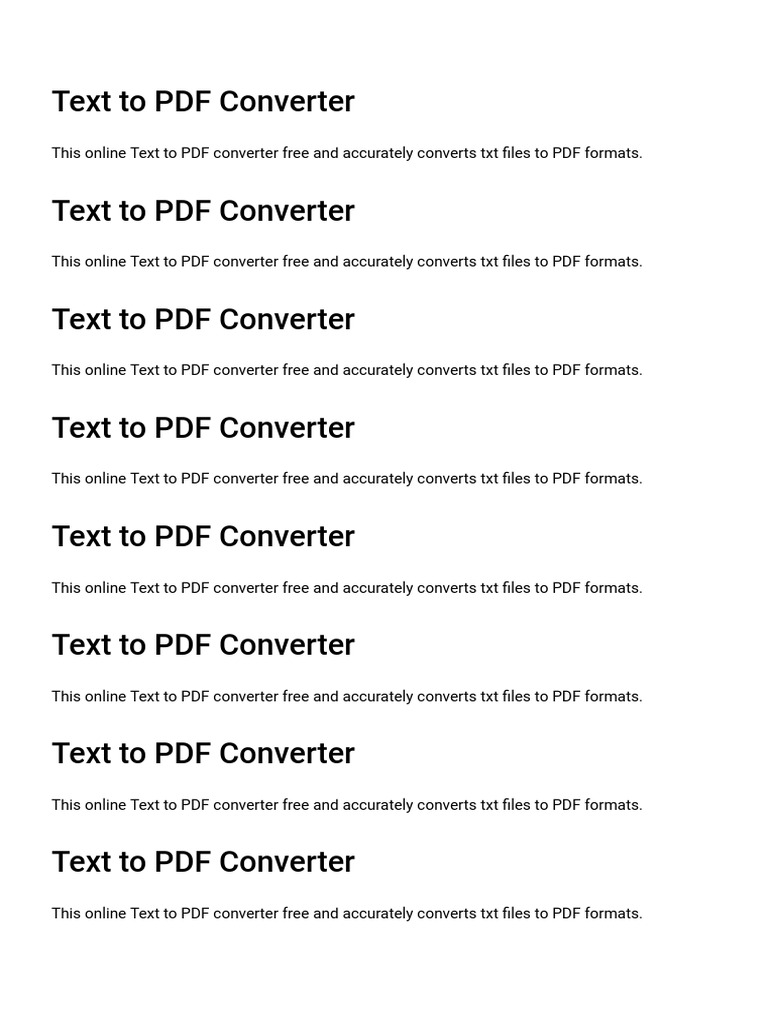 Free Online Text to PDF Converter | PDF | Text File | Software