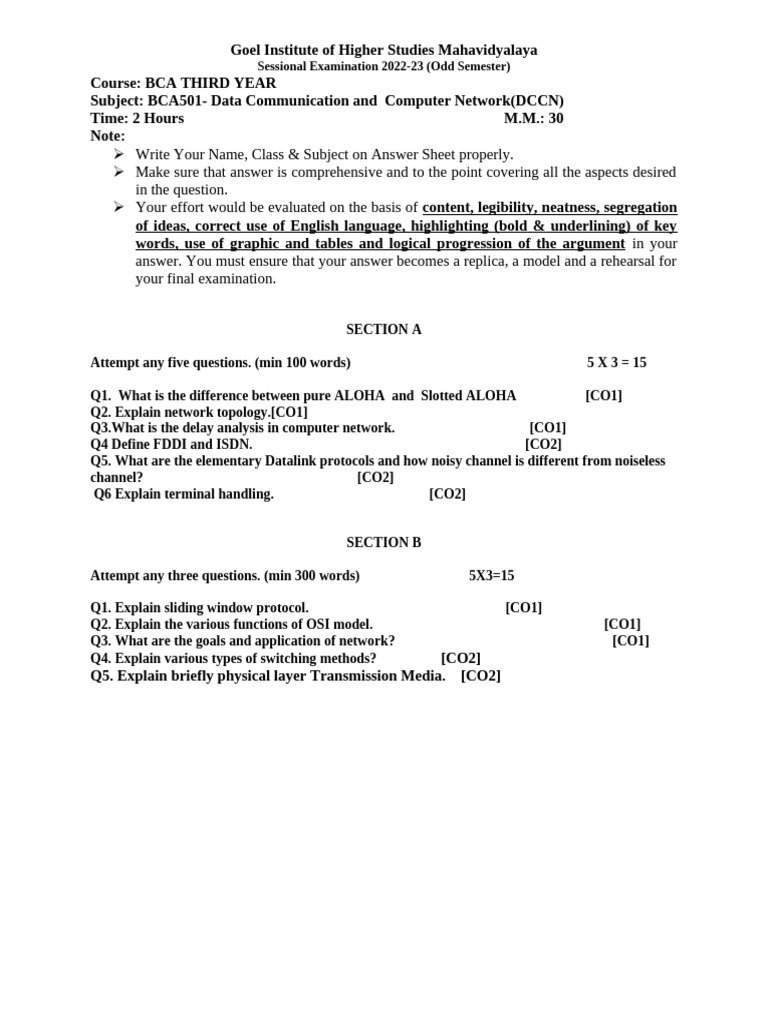 DCCN Bca3 | PDF