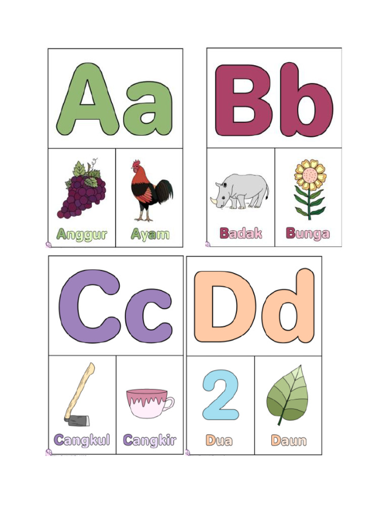 Flashcard HURUF | PDF