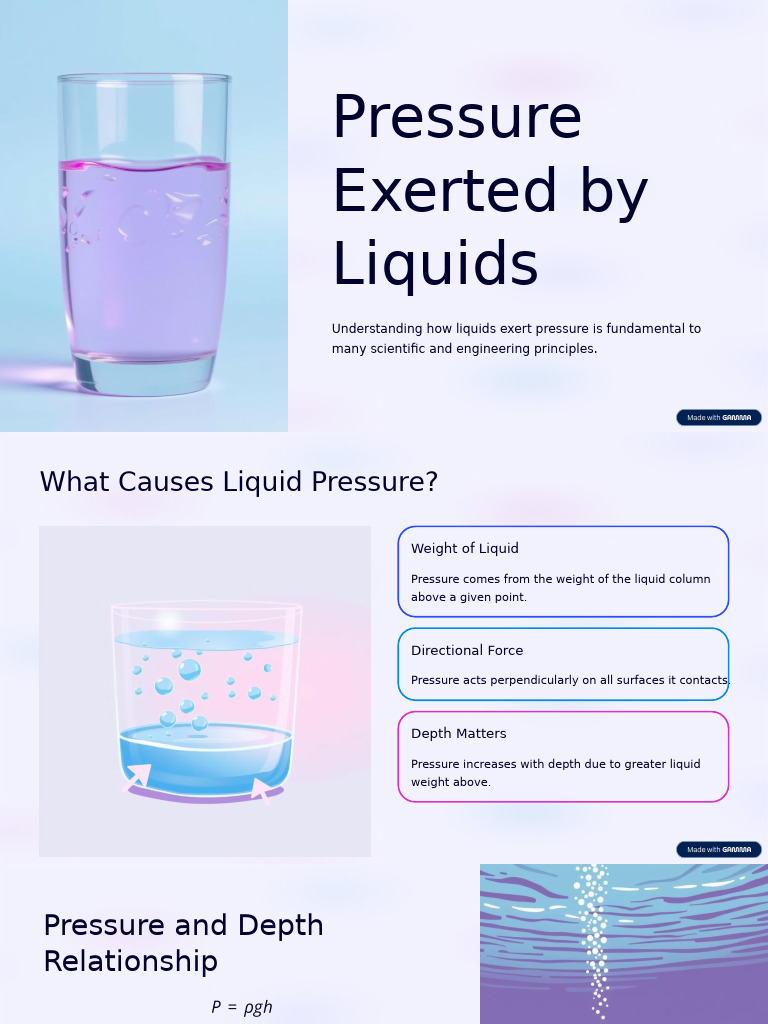 Pressure-Exerted-by-Liquids | PDF