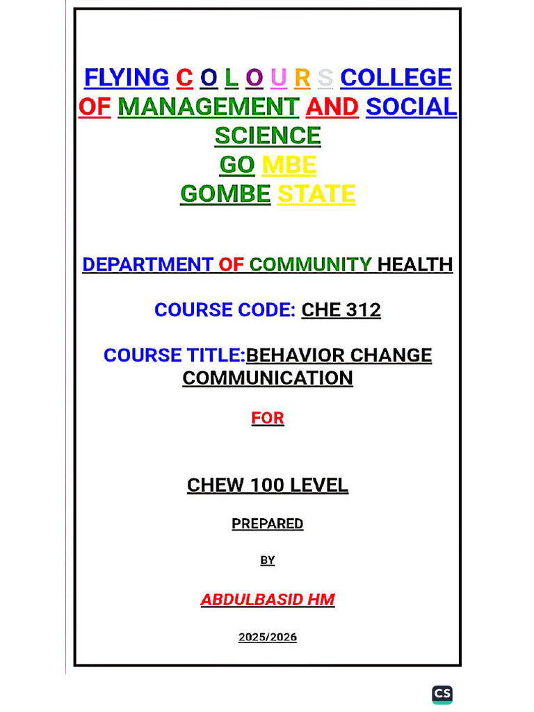 Social Behaviour Change Communication | PDF