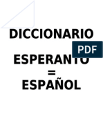 Diccionario Esperanto - Español