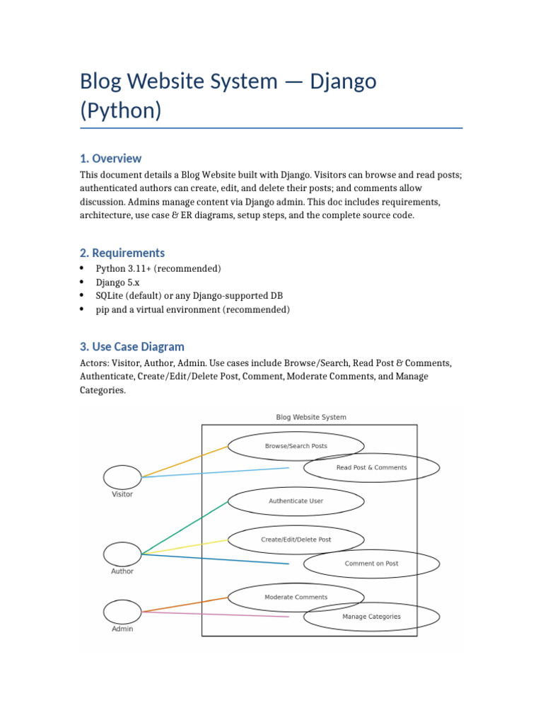 Django Blog Website System Guide | PDF | Computing | Software