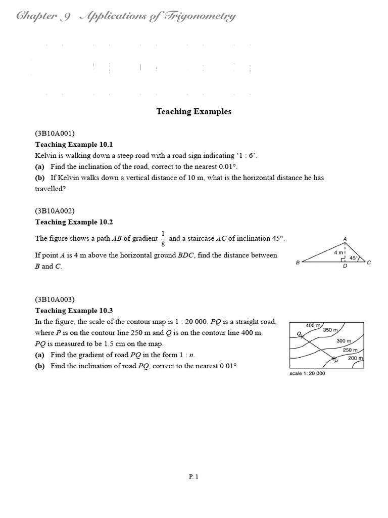 Trigonometry Applications Teaching Examples | PDF | Rectangle | Area