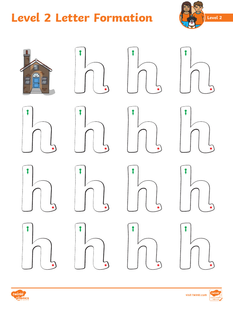 H - Letter Formation Activity Sheet | PDF