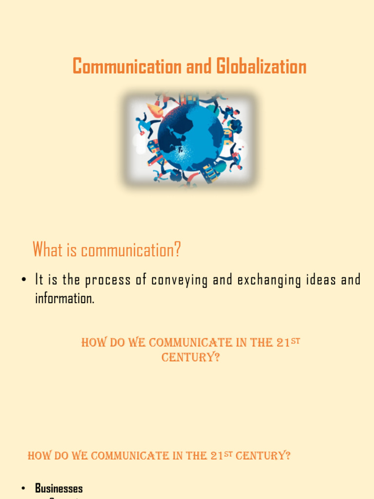Communication and Globalization Insights | PDF