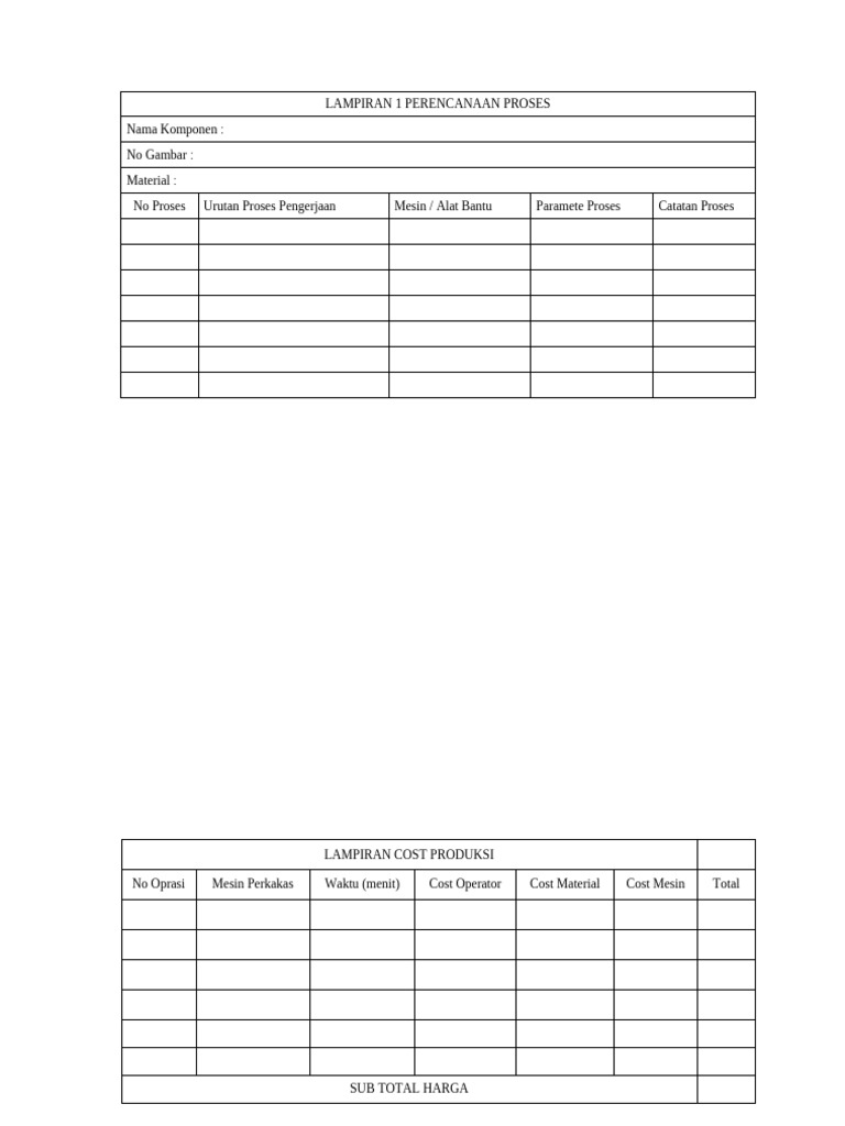 Tabel PRM 01 | PDF