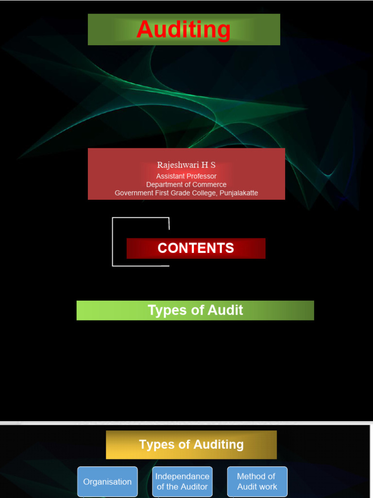 Comprehensive Guide to Auditing Types | PDF | Audit | Internal Audit