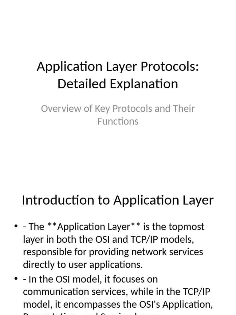 Application Layer Protocols Overview | PDF | File Transfer Protocol ...