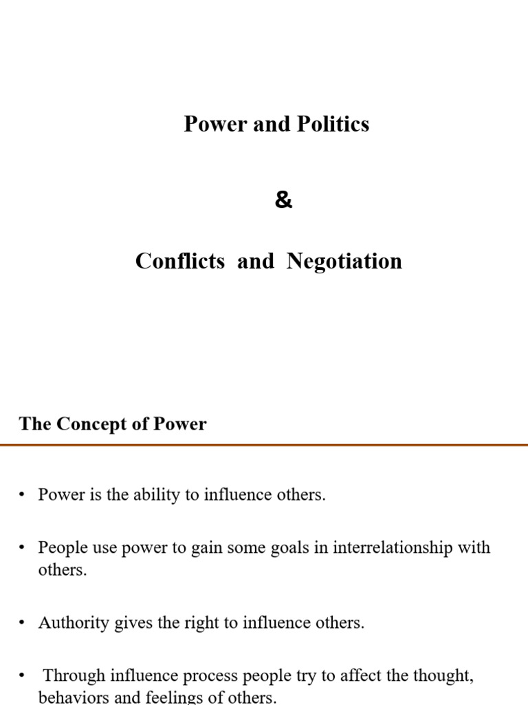 Understanding Power and Conflict Dynamics | PDF | Power (Social And ...