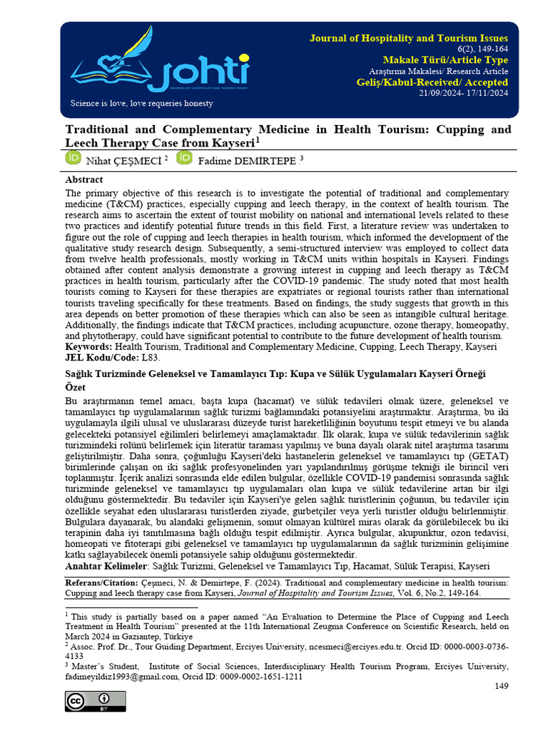 Traditional and Complementary Medicine in Health Tourism | PDF ...