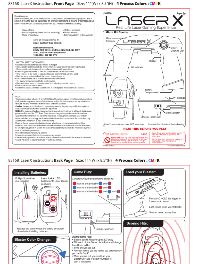 Pistola Laser X Revolution Micro B2 Blasters. Sistema De Carga Rápida