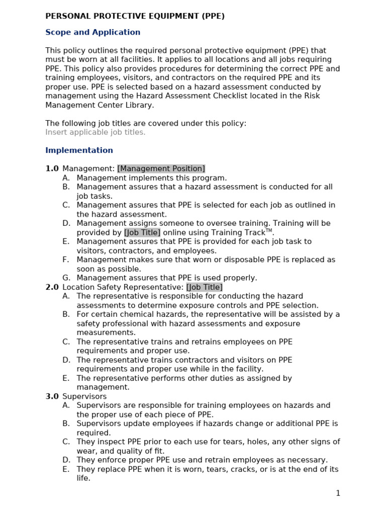 PPE Guidelines for Electrical Safety | PDF | Personal Protective ...