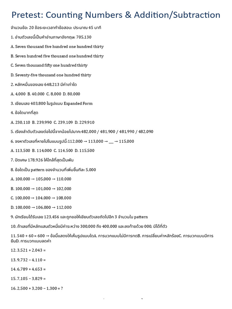 Pre-Test G4 | PDF