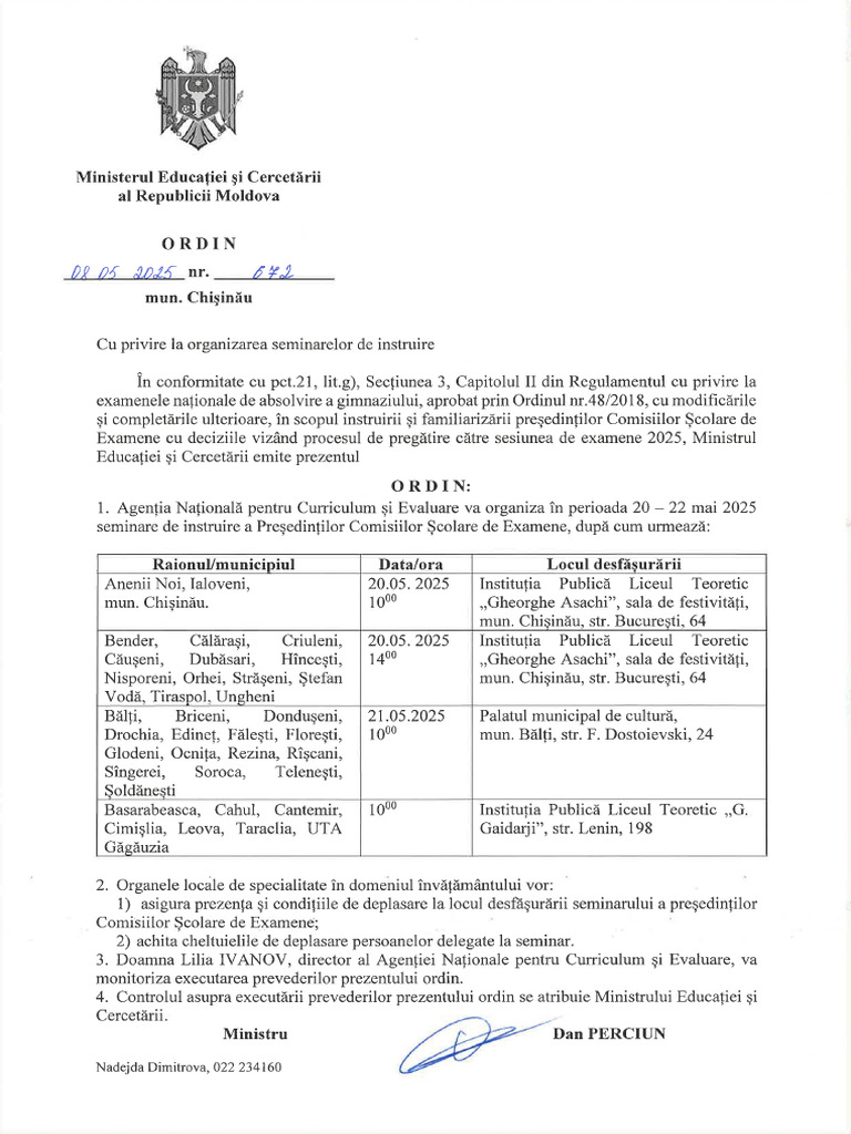 Ordinul 672 Din 08.05.2025 | PDF