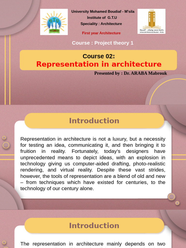 Architectural Representation Techniques | PDF | Geometry | Computer ...