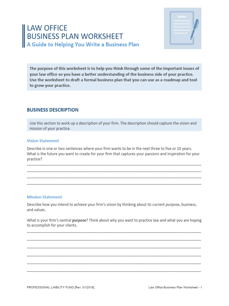 Law Office Business Plan Worksheet | PDF | Expense | Revenue