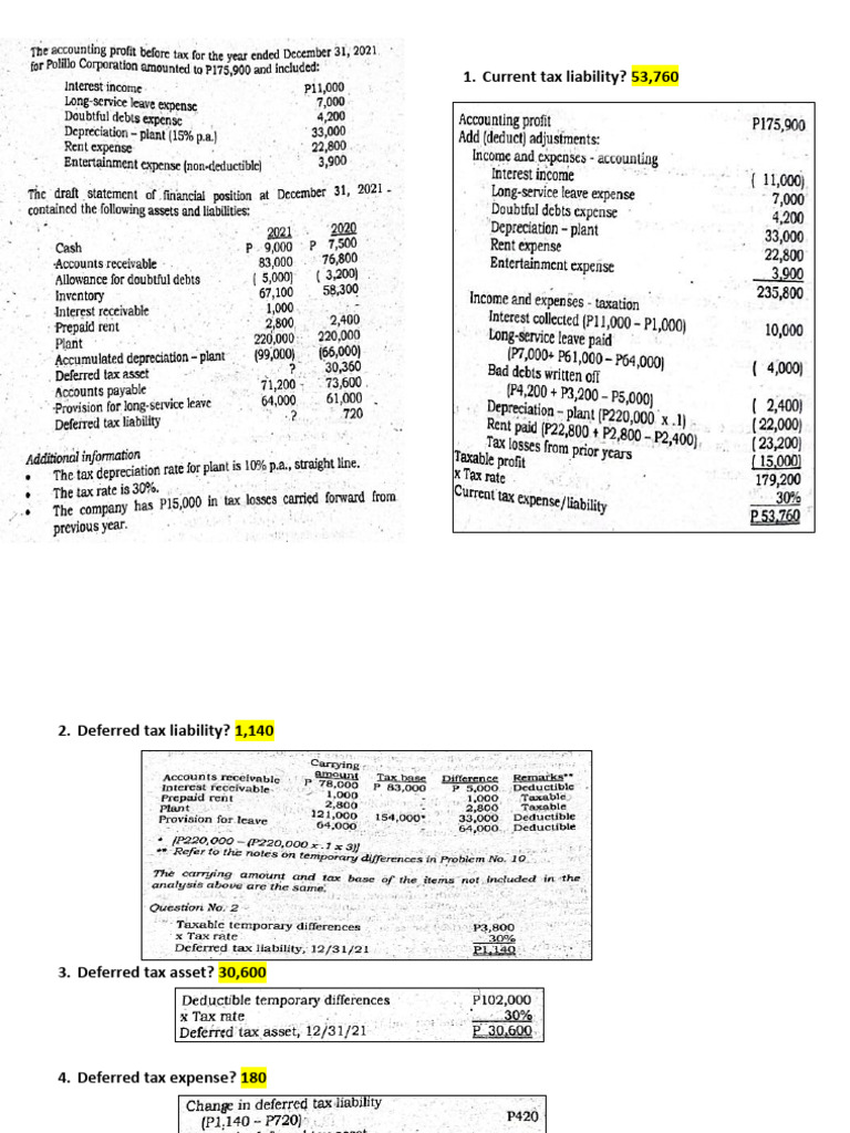 Tax Liabilities and Defined Benefit Assets | PDF