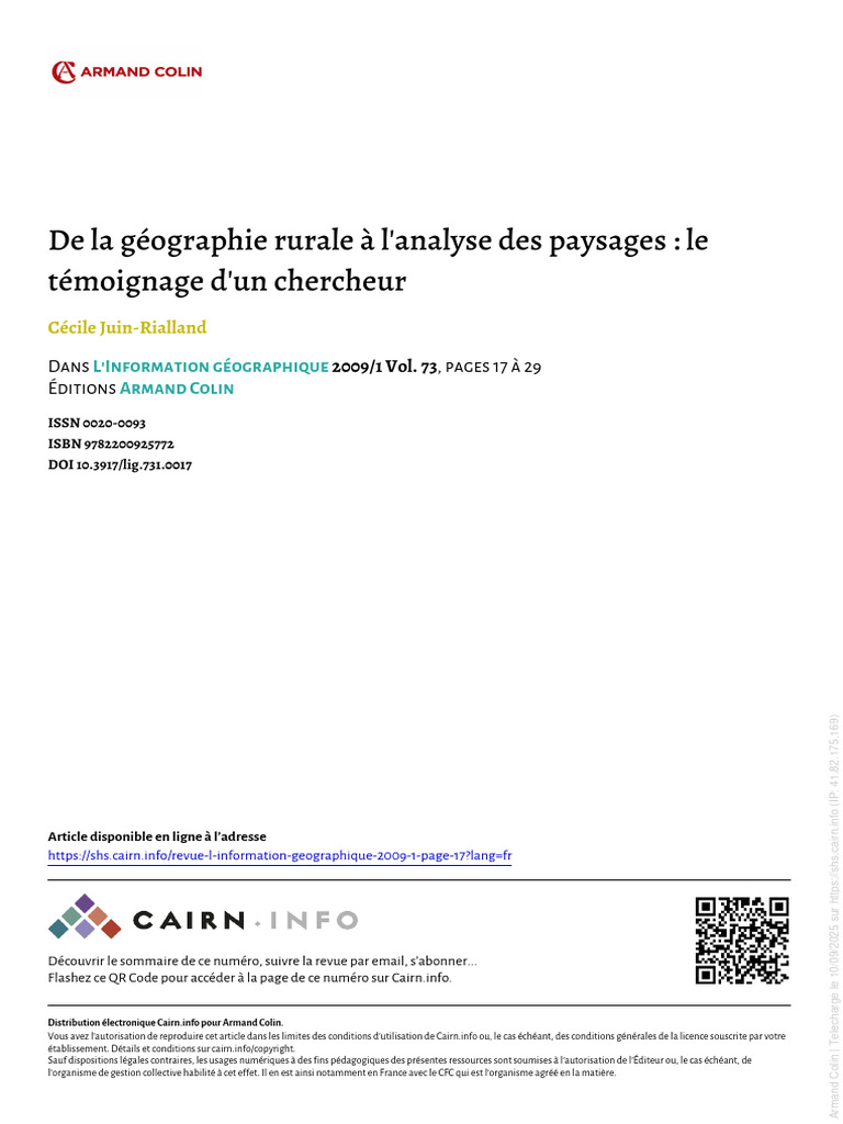 Géographie rurale et analyse des paysages | PDF | Paysage | Géographie