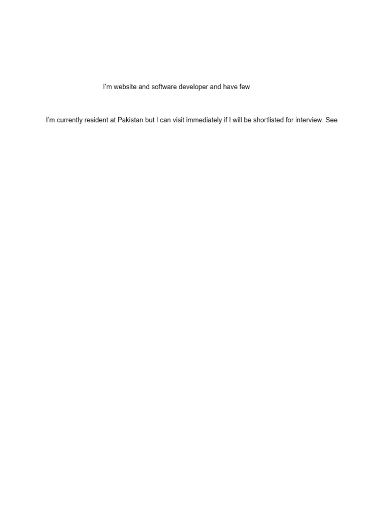 Application for Computer Operator Position | PDF