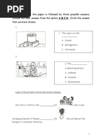 Midyear Exam English Year 3 2012