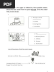 English Year 2 KSSR Monthy Test