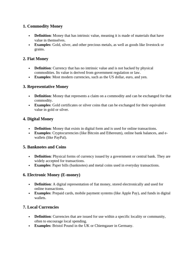 Forms of Money | PDF