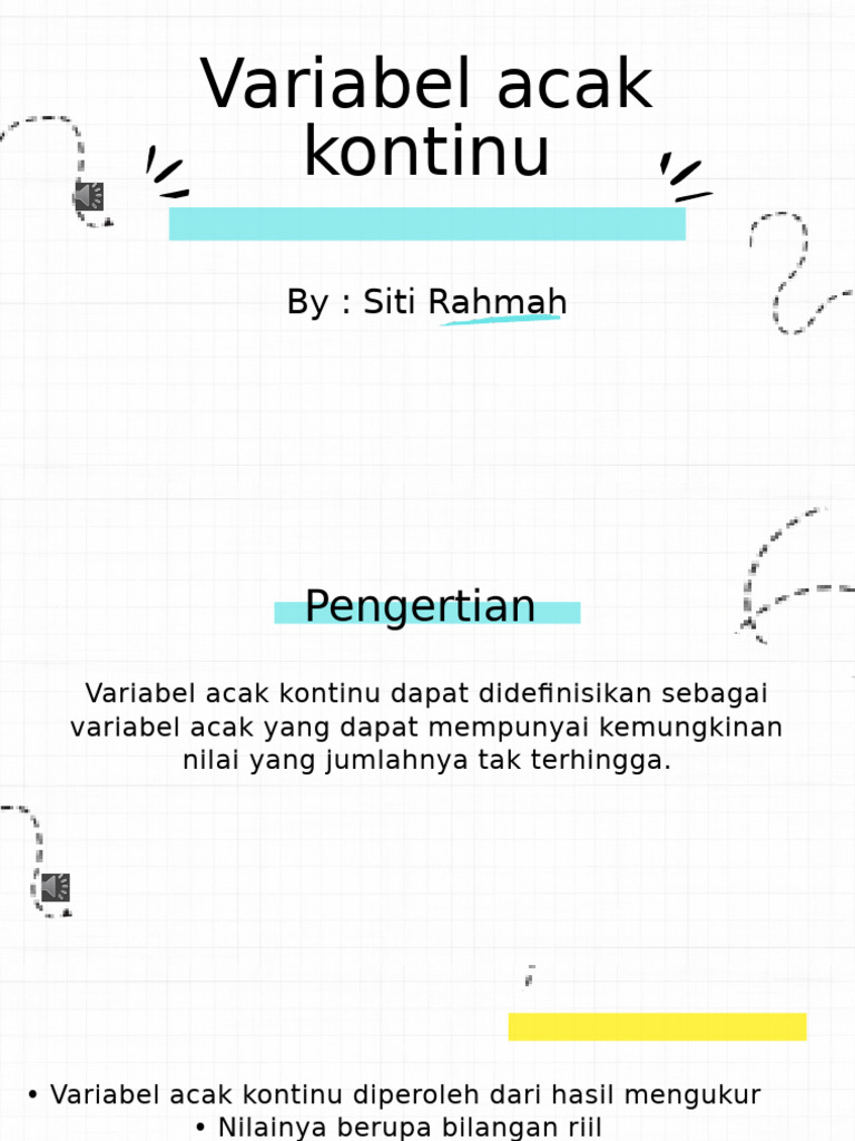 Pengertian Variabel Acak Kontinu dan Contohnya | PDF