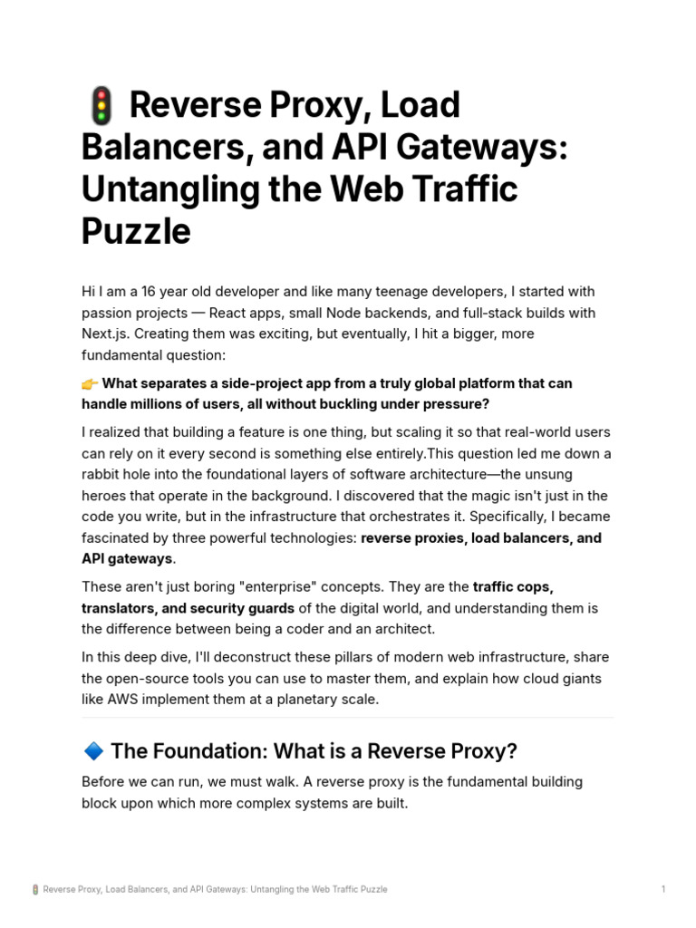Understanding Tyk Load Balancing Basics | PDF | Proxy Server | Load ...