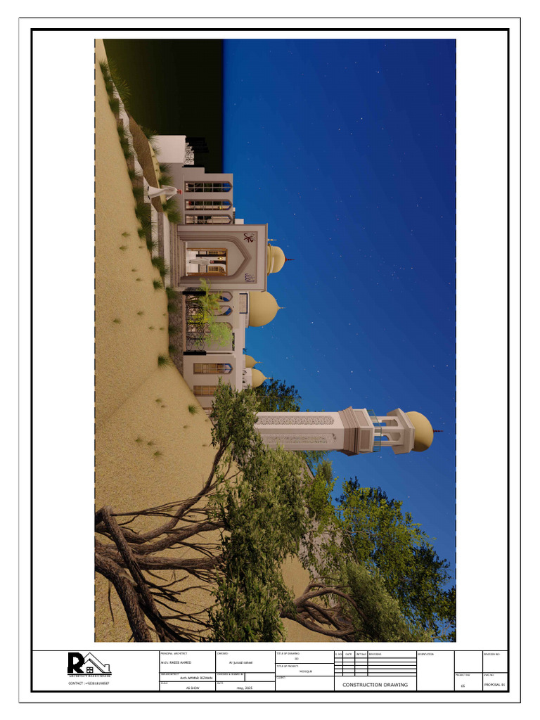Mosque Construction Drawing Proposal | PDF